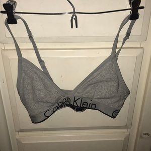 grey Calvin Klein bralette